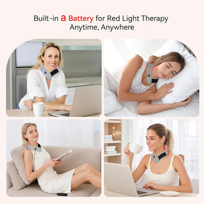 FDA Cleared - KTS Red Light Device therapy, 147 LED Red Light Wrap - 3 Light Modes, 3000mAh Rechargeable Battery, Timer, Portable 660nm & 850nm Near for, Gray, Light, Sleek Design, USBrechargeable Device, Wellness Relax, Therapeutic