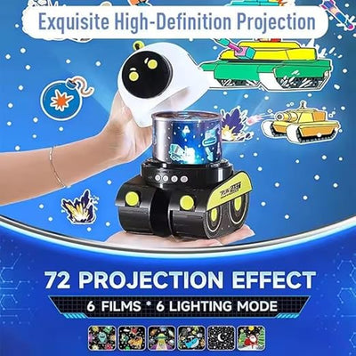 SOVAANA® Christmas Robot Star Projector — 360° Rotating Night-Sky Lamp with Music ( Now on Limited Time Sale!)