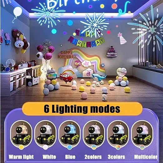 SOVAANA® Christmas Robot Star Projector — 360° Rotating Night-Sky Lamp with Music ( Now on Limited Time Sale!)