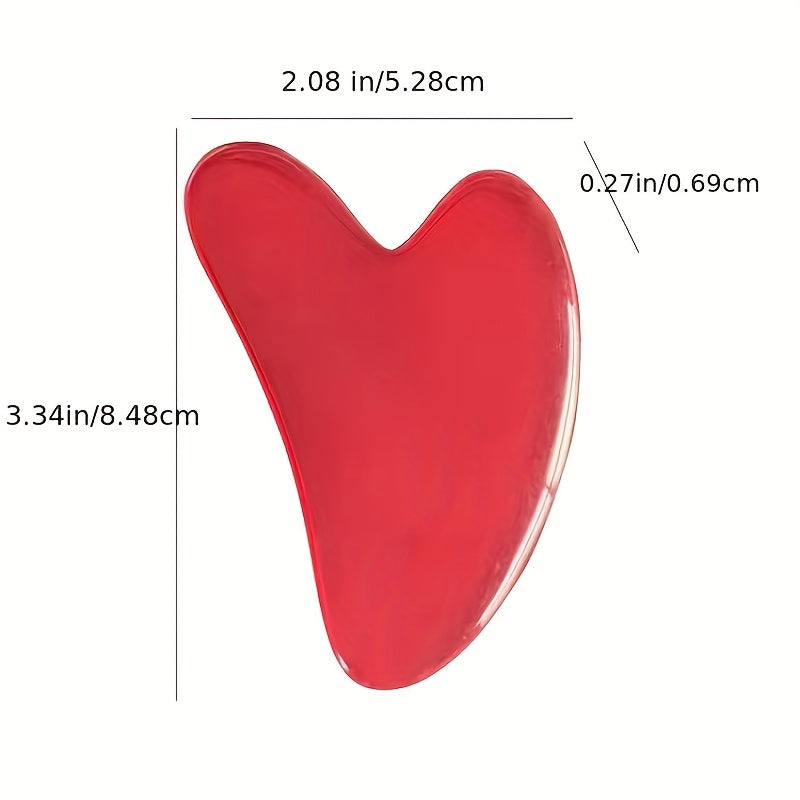 Heart Shaped Massage Tool - Pastel pink Facial & Body Scraping board for Light Beige Care, Muscle Toning, Hair Removal - Durable & Easy-Clean Surface - Salon or Home Spa Use - Beauty Device, Massager for Body, Soothing Aesthe