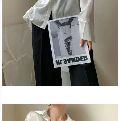 Silk Shirt Vintage Blouse Spring 2025 Womens Clothing Women Sheer Top Women Longsleeve Dress Shirt Woman Overshirt