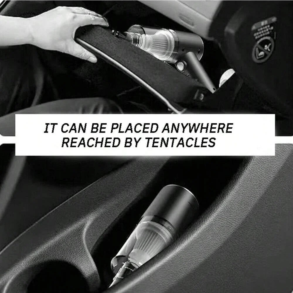 1pc120W High Power Wireless Vacuum Cleaner Dual Use for Home and Car Powerful Vacuum Cleaner Black