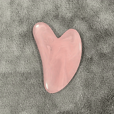 Heart Shaped Massage Tool - Pastel pink Facial & Body Scraping board for Light Beige Care, Muscle Toning, Hair Removal - Durable & Easy-Clean Surface - Salon or Home Spa Use - Beauty Device, Massager for Body, Soothing Aesthe